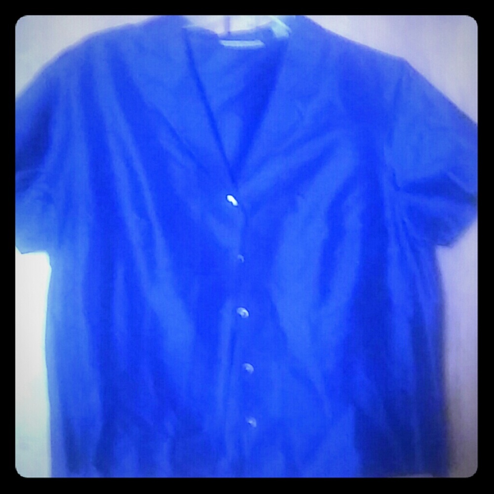KATE HILL SHORT SLEEVE DRESS BLOUSE